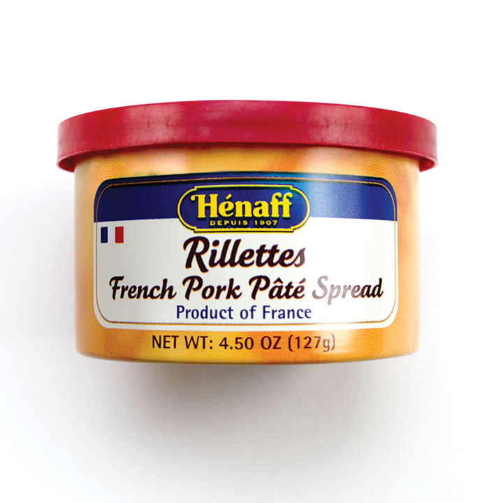 Henaff Rillettes Pork Pate Spread - 4.5 oz/127g - 12/cs