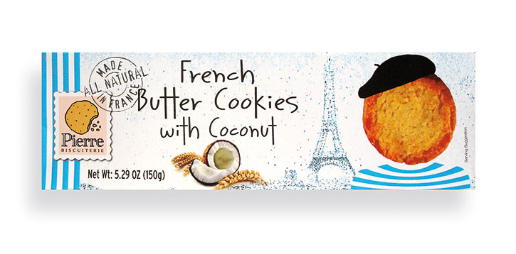 Coconut French Butter Cookies 5.29oz/150g - 10/cs - A3022