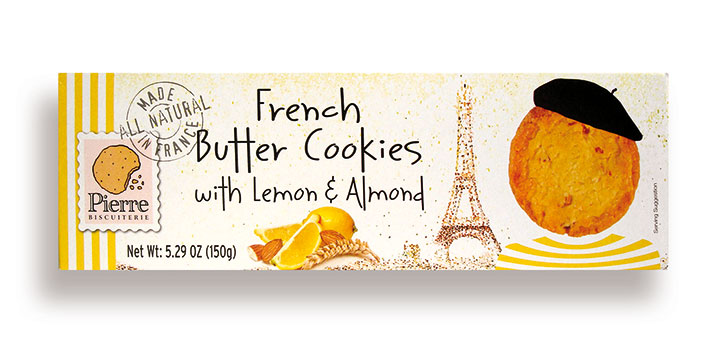 Lemon and Almond French Butter Cookies 5.29oz/150g - 10/cs - A3251