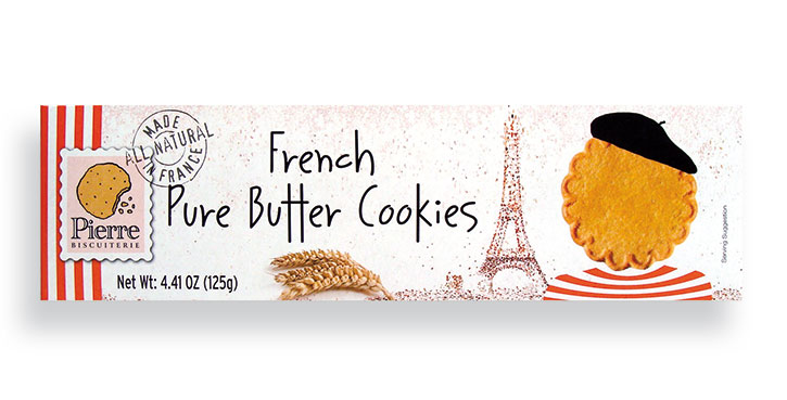 French pure butter cookies 125g/4.41oz. - 12/cs - A890