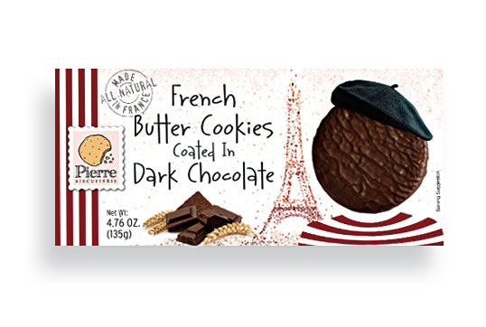 Dark chocolate coated butter biscuit  135g/4.76oz - 12/cs - A981