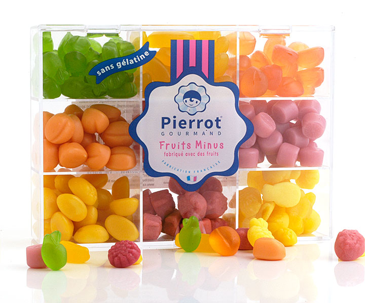 Clear plastic Box of Fruit Minux - 480g/17oz - 10/cs