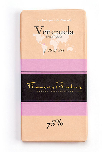 Venezuela 75% Cocoa bar 100g/3.5oz - 6/cs - FE13