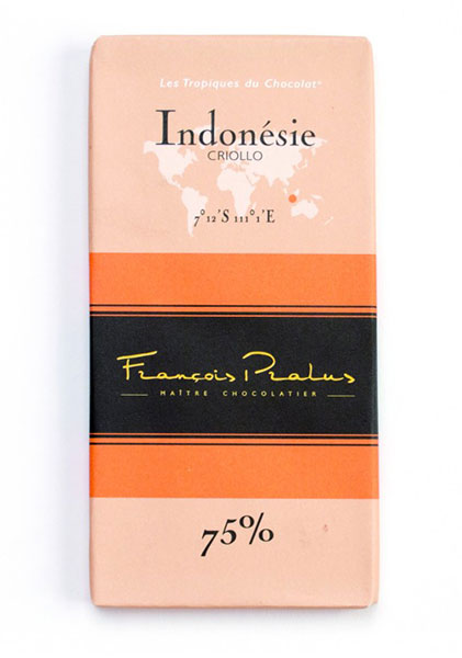 Indonesia 75% Cocoa bar 100g/3.5oz - 6/cs - FE06