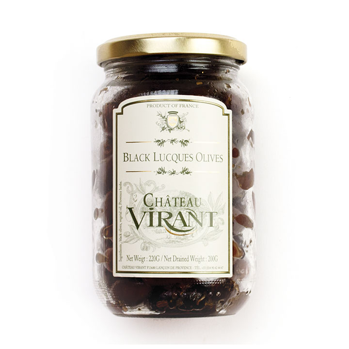 Lucques Black Olives - 360g/220g - Drained Weight - DD23
