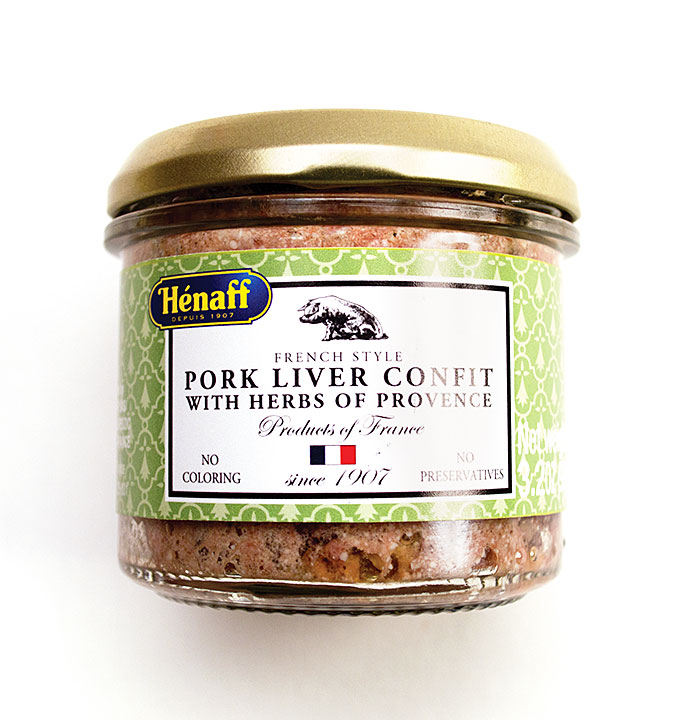 Henaff Pork Liver Confit w/ Provence Herbs - 90g/3.2 oz - 12/cs - JH238 - 12/cs