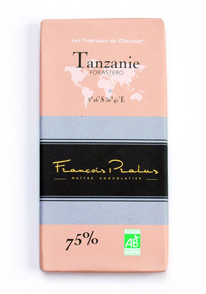 Tanzanie 75% Cocoa bar 100g/3.5oz - 6/cs - FE11