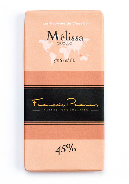 Melissa Blend Milk Chocolate 45% Cocoa bar 100g/3.5oz - 6/cs - FE17