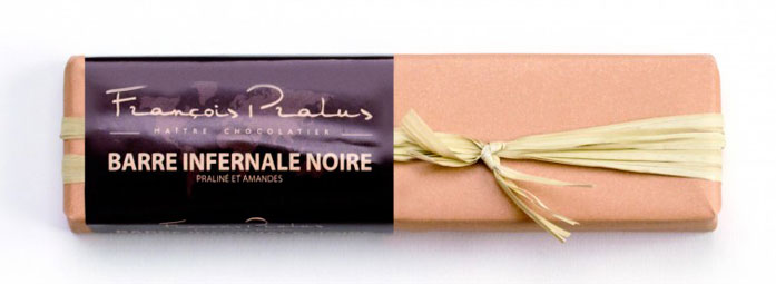 Barre Infernale Dark, Praline & Roast. Almonds 160g/5.6oz - 6/cs - FE26