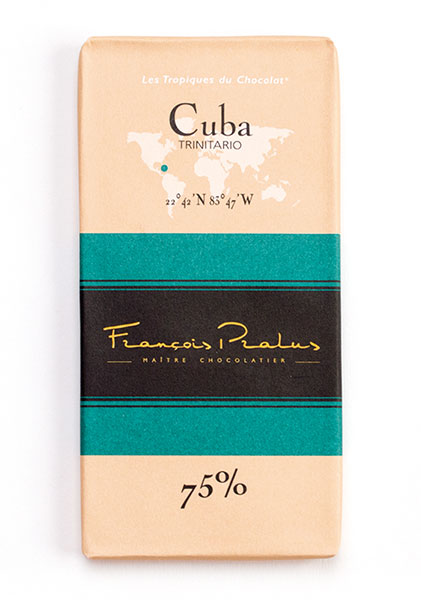 Cuba 75% Cocoa bar 100g/3.5oz - 6/cs - FE03