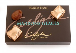 Marron Glace 8 pcs - Cardboard Box - Vacuum Packed in Gold Foil - CO754