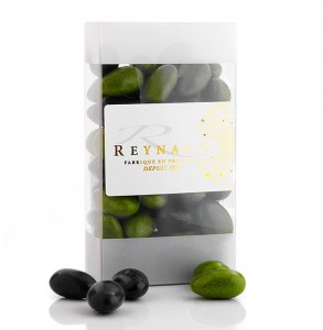 Black & Green Olives - Chocolate covered almonds - 250g/8.8oz - 12/cs