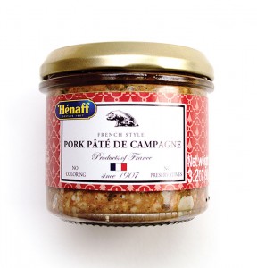 Henaff Pork Pate de Campagne - 90g/3.2 oz Glass jar - JH239 - 12/cs